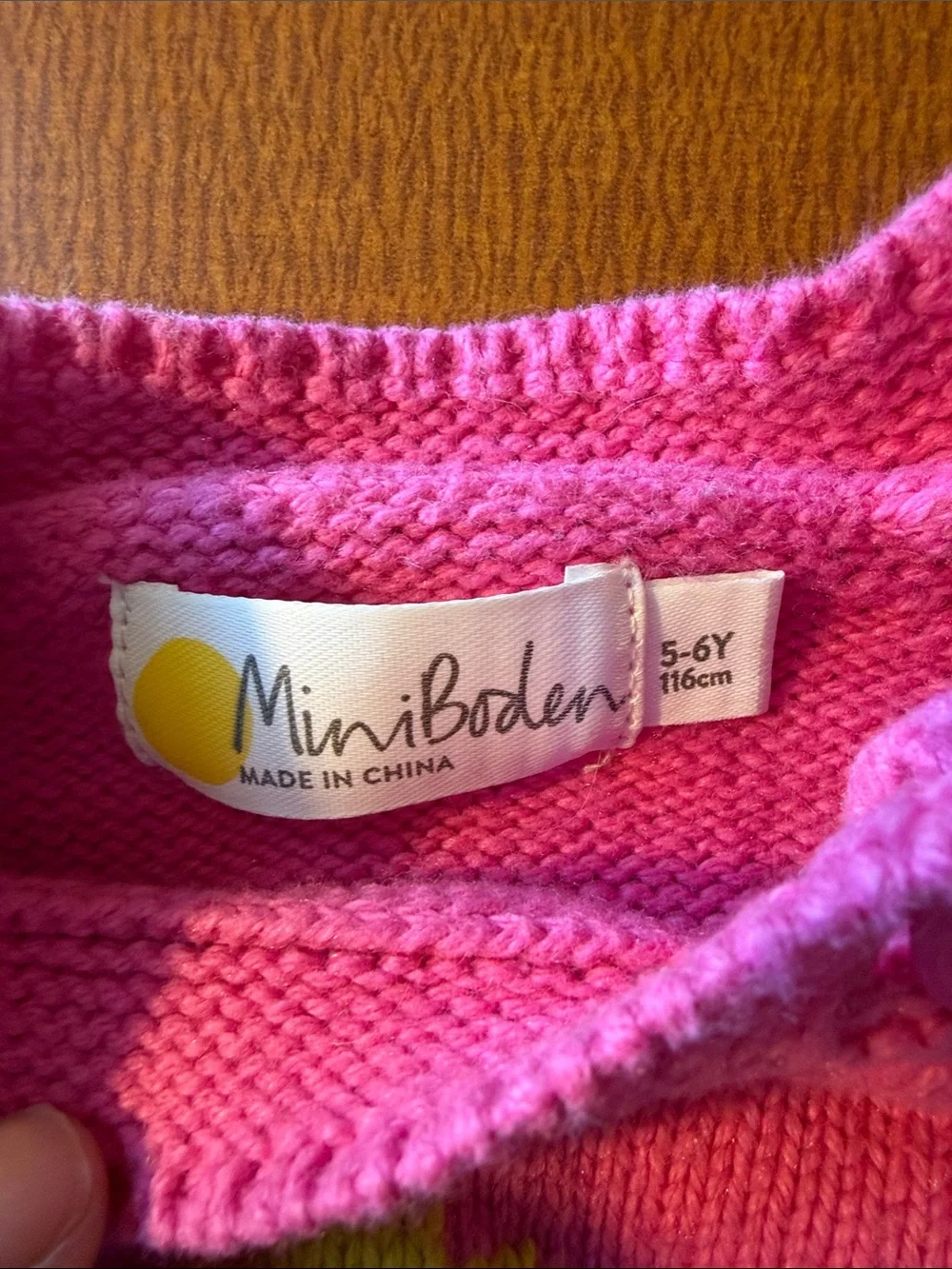 Mini Boden Hot Pink Holiday Sweater Top